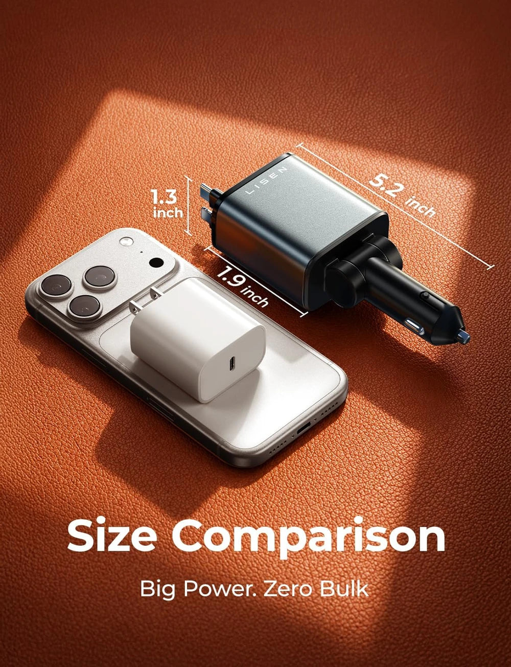 LISEN Retractable Multi-Device Car Charger