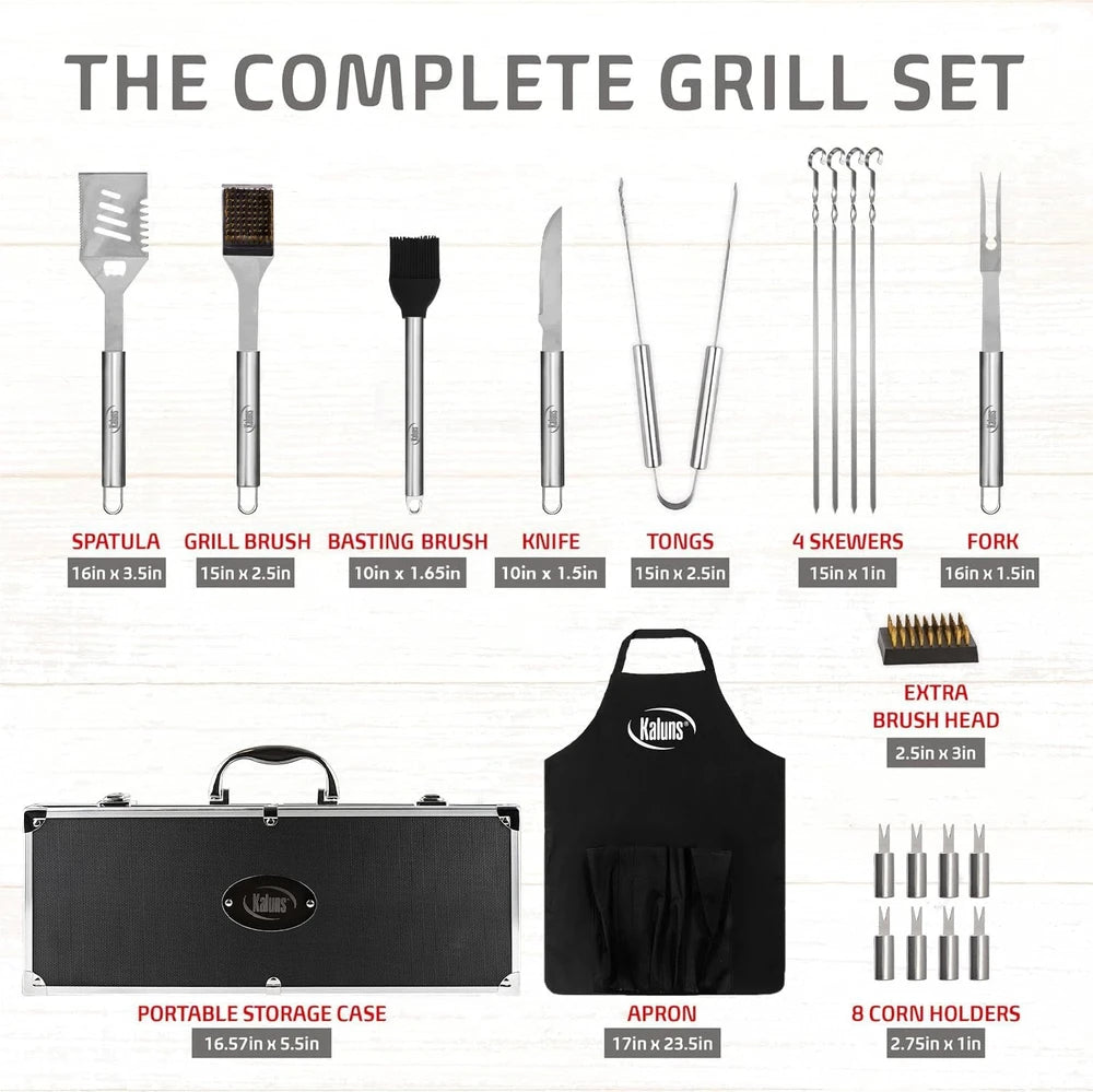 Stainless Steel Grilling Tool Set